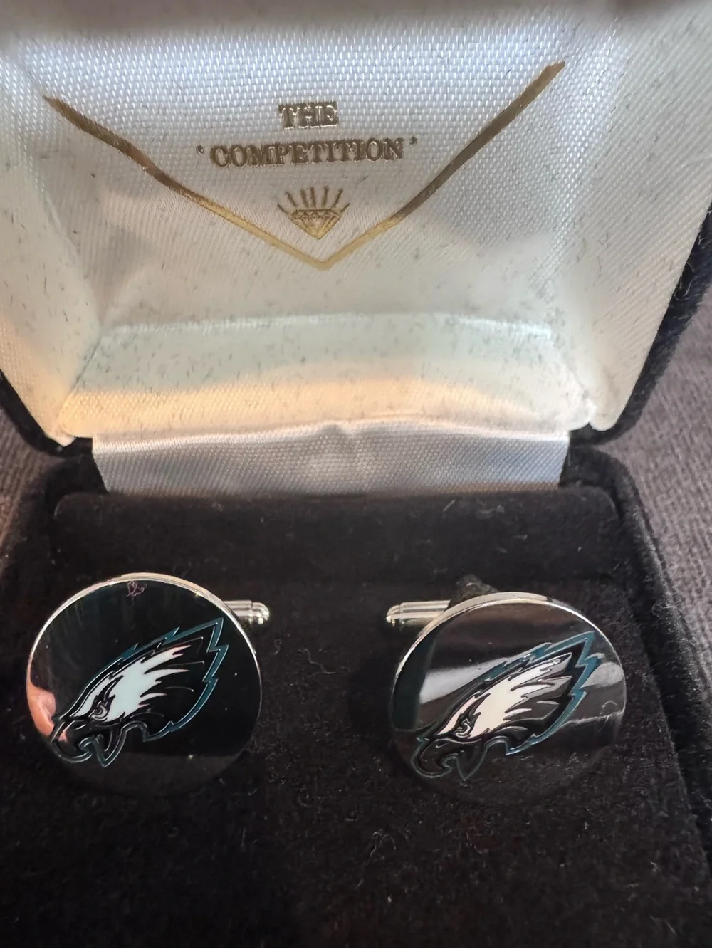 Philadelphia Eagles Silver-Tone Logo Cufflinks